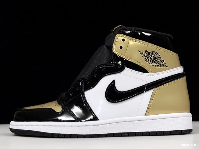High 1 Retro Air Toe 861428-007 Glod Jordan 0608